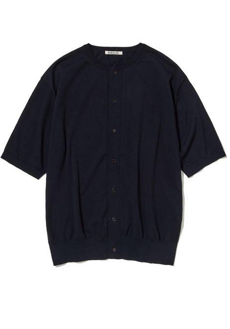 half sleeved cardigan woman black AURALEE | A26SC01KADARK NAVY